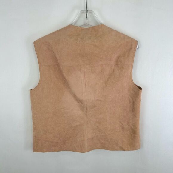 Vintage Blasssport for Saks Fifth Avenue Ultra Suede Beige Peach Vest - Picture 6 of 8